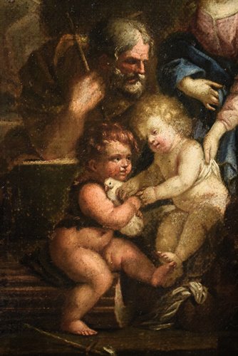 Sainte Famille avec saint Jean-Baptiste enfant et sainte Élisabeth.